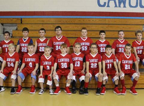Here is our 4, 5, & 6 grade basketball boys team